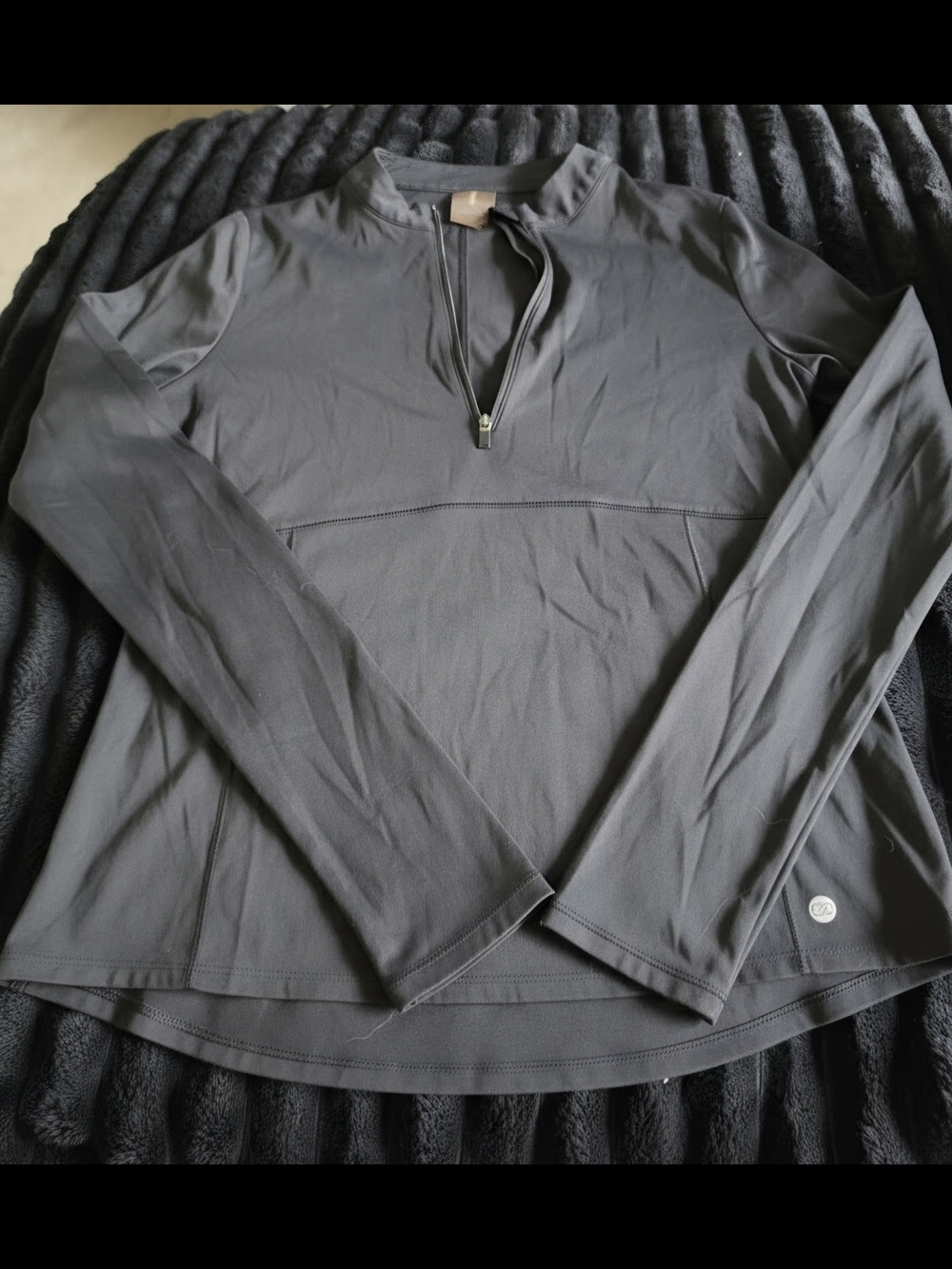 Women's Black Quarter-Zip Performance Jacket